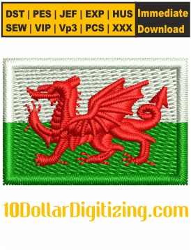 Wales-Flag-Embroidery-Design