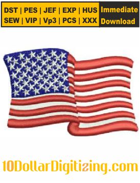Waving-American-Flag-Embroidery-Design